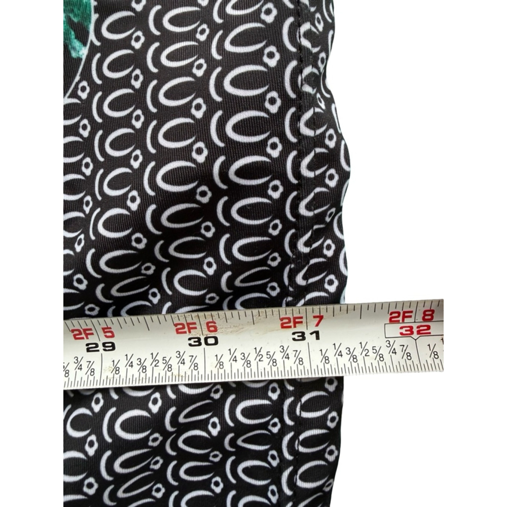 Long Sleeve Black Green Floral Swim Dress Rash Guard Size S or M Beach Vacation - Picture 5 of 9
